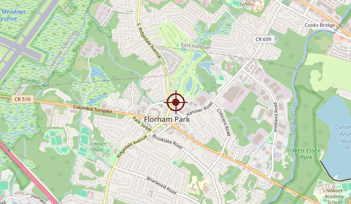 Map image linking to Google Maps for 184 Columbia Turnpike, Florham Park, NJ 07932